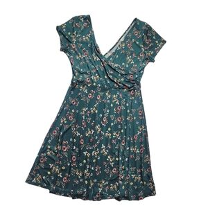 Kayleigh Stitch Fix Green Floral Dress XL